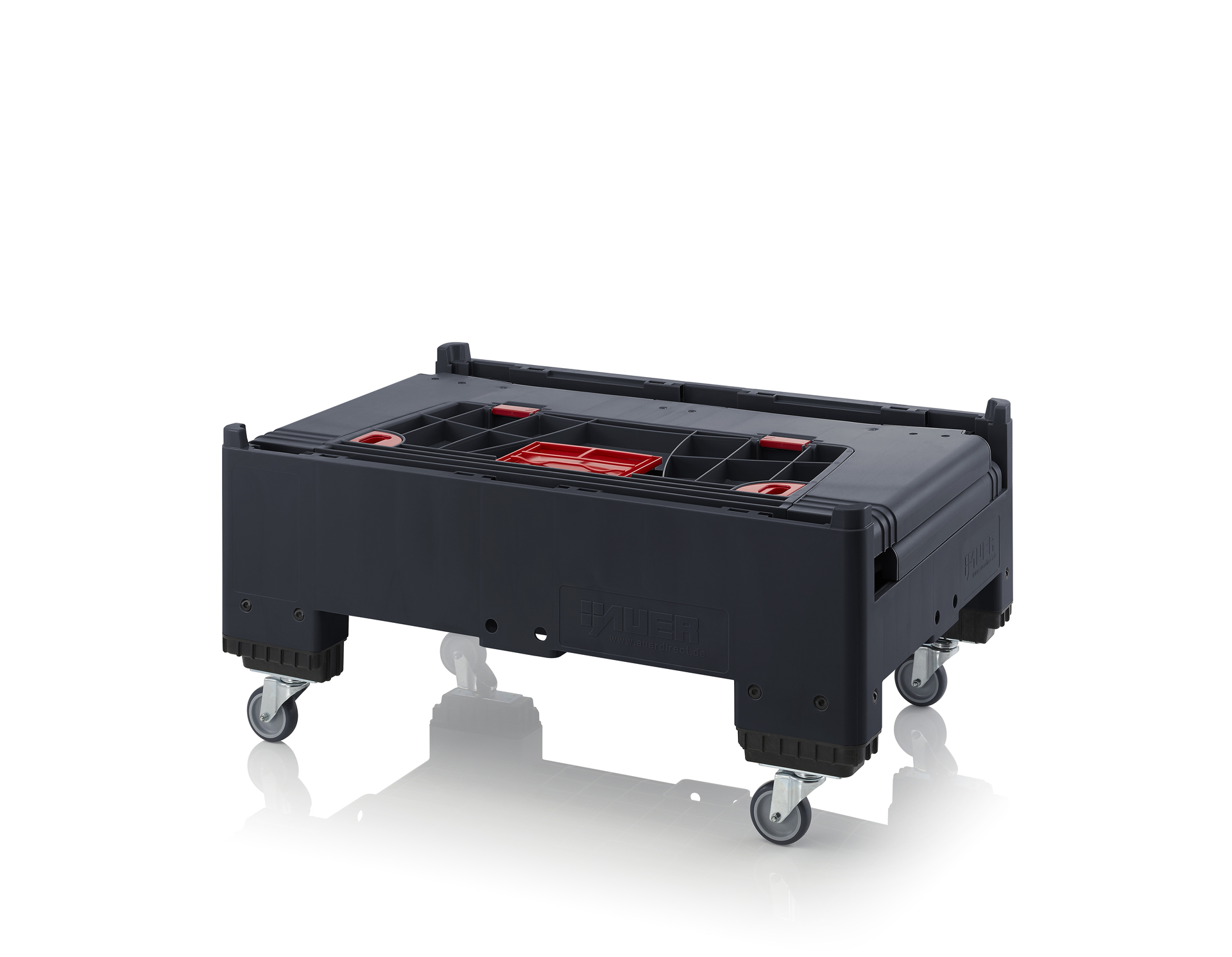 ESD KLK 1208R Складной ящик Bigbox с ESD-защитой на колесах с четырьмя откидывающимися стенками 1200x800x1000 мм