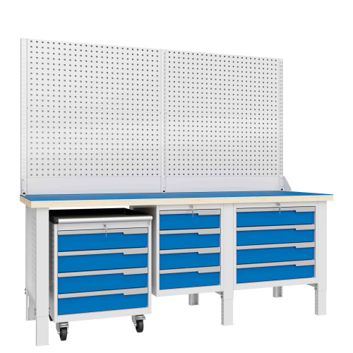 CTR 2232.S4L4M4.4-2 Верстак слесарный 2165x2193x743 мм